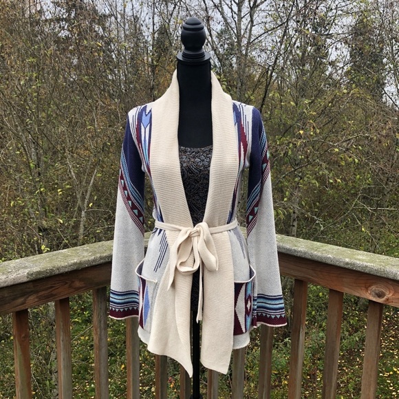 Billabong Sweaters - Billabong Tie Cardigan Sweater S